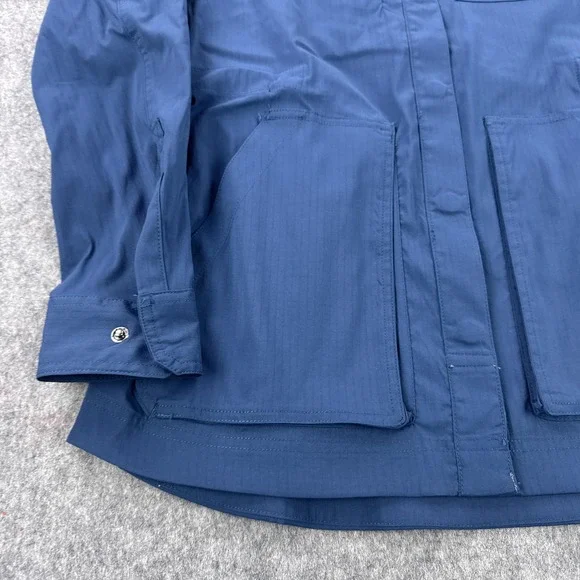 Duluth Trading Jacket Mens XS Blue No Fly Zone Insect Repellent Ripstop Utility - Picture 2 of 15